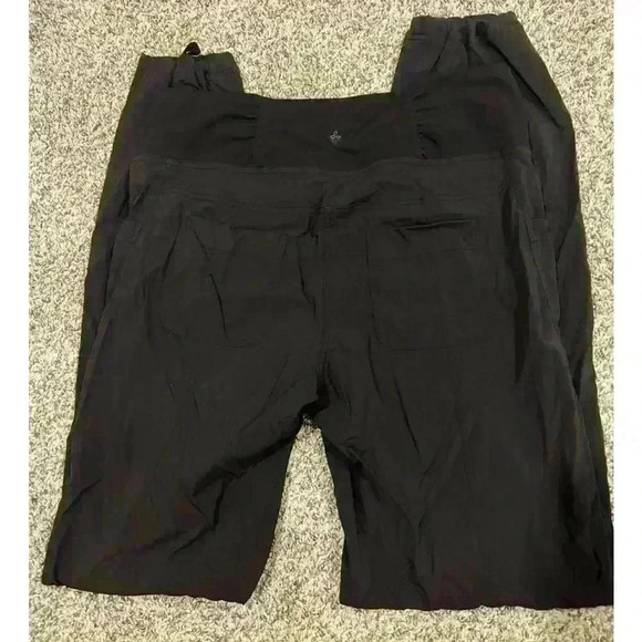 PrAna black pants size Large with jogger pull string bottom. - Picture 3 of 4